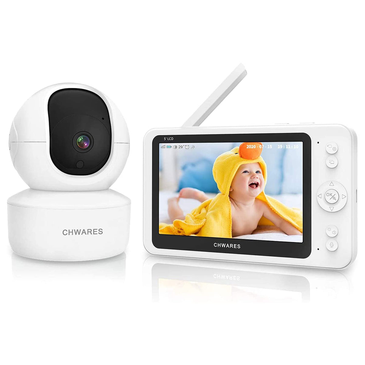 Video Baby Monitor with Pan-Tilt-Zoom Camera and Audio W9640