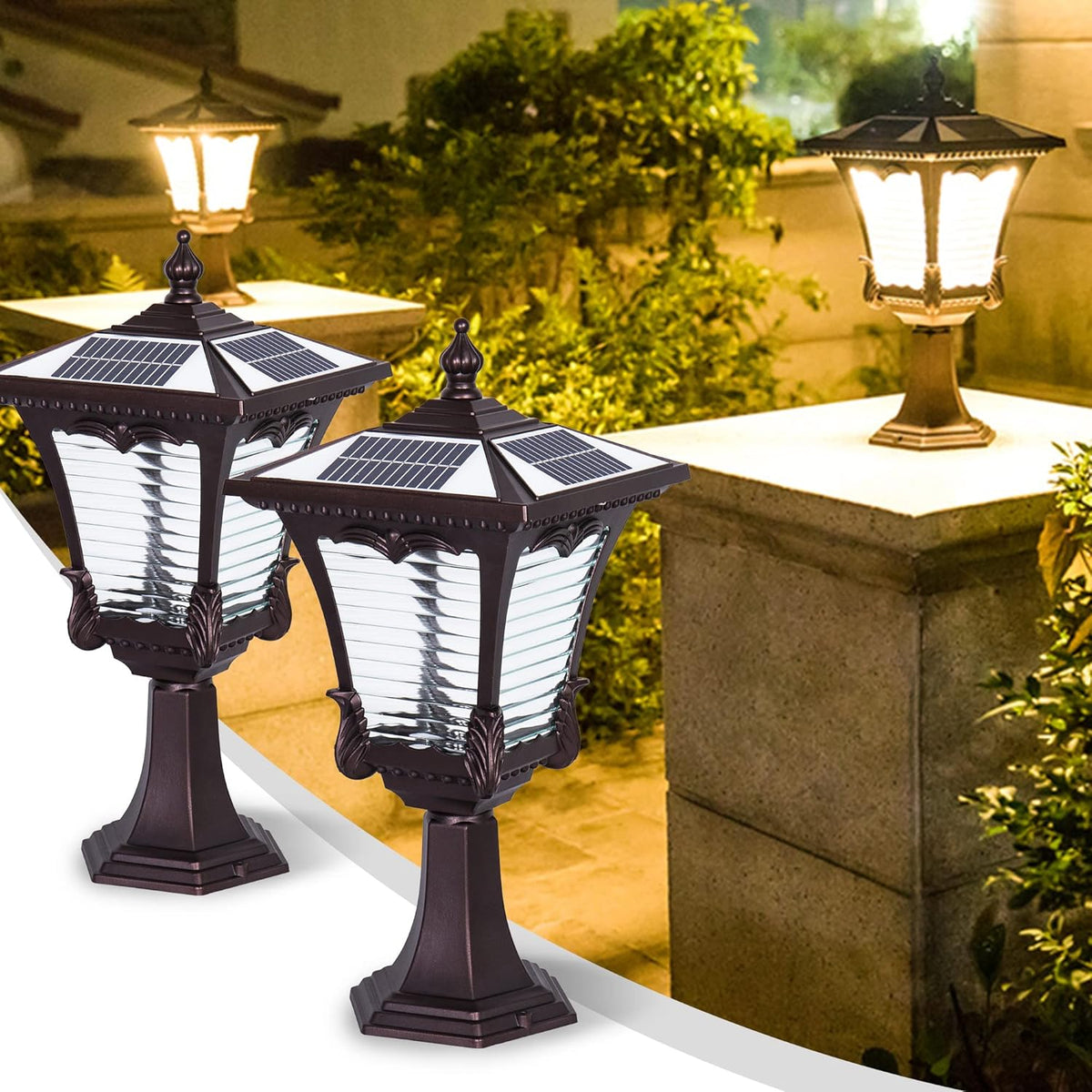 Solar Post Lights Outdoor 2 Pack T332456