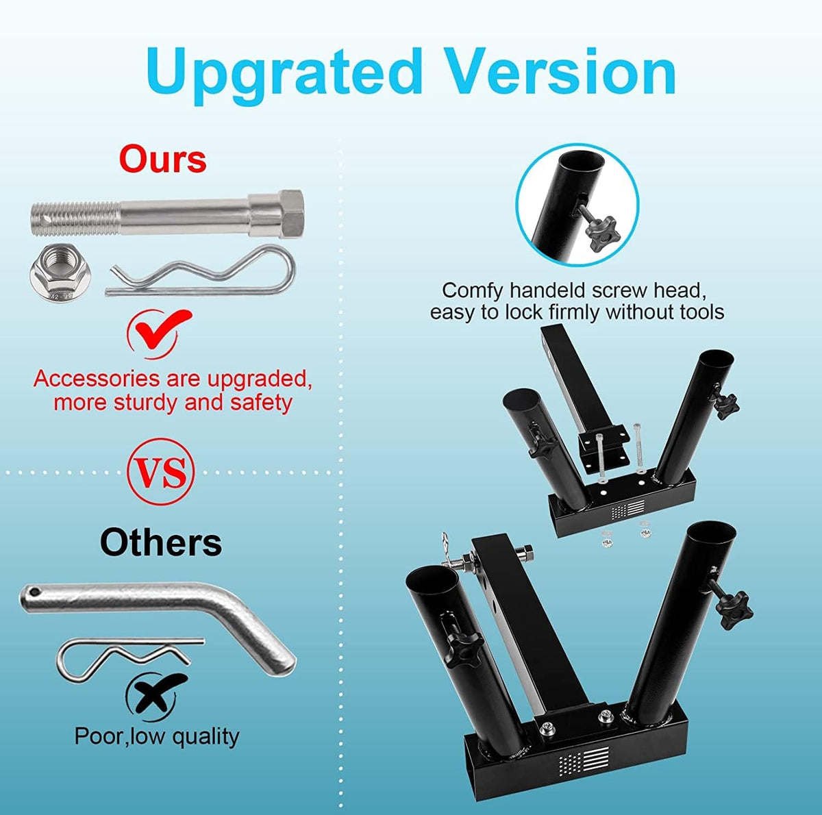 Universal Flag Hitch Mount with Anti-Wobble Screws Z567