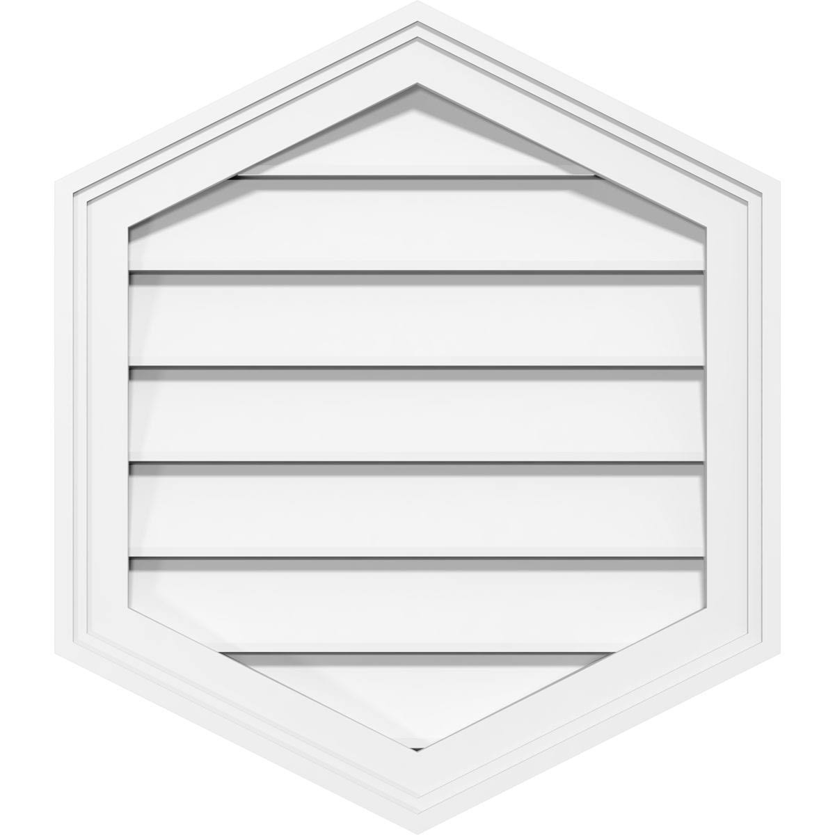 Vertical Peaked Surface Mount PVC Gable Vent H33106