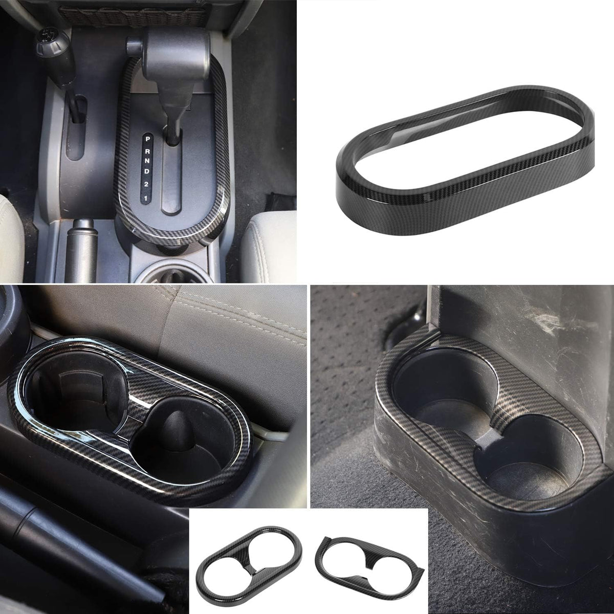 Gear Shift Panel Trim Cover ABS Carbon Fiber B8005