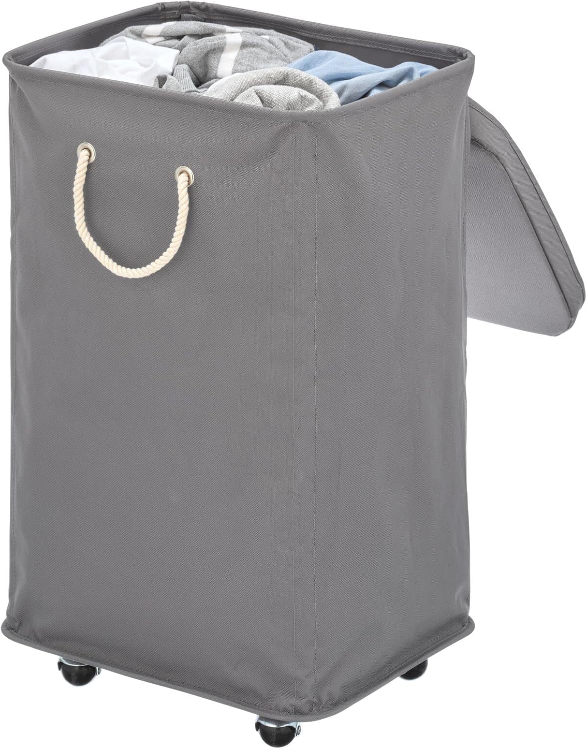 Portable Laundry Hamper with Wheels, Lid and Handles V309