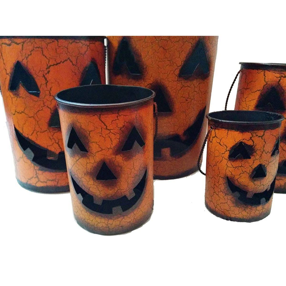 Set of 5 Nesting Pumpkin Halloween Container Baskets P46102