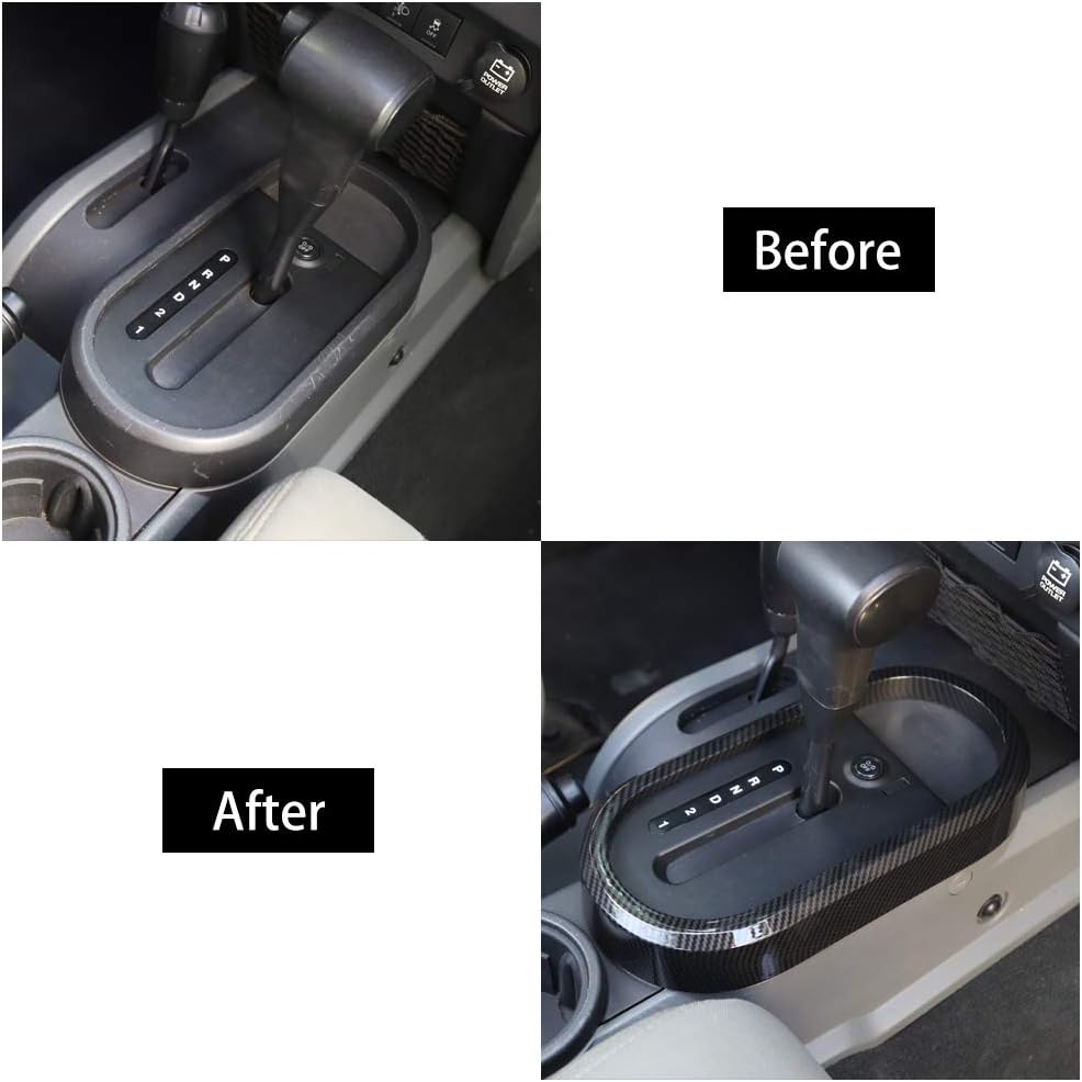 Gear Shift Panel Trim Cover ABS Carbon Fiber B8005