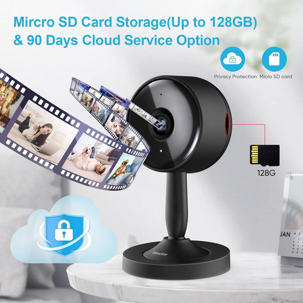 2PCS 1080P Indoor WiFi Security Camera with 2-Way Audio K3453