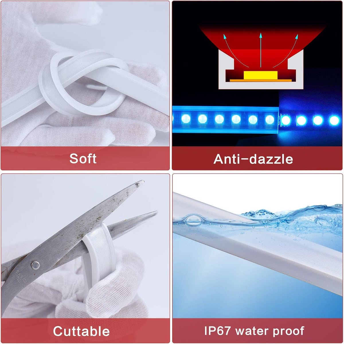 16.4Ft/5M Silicone LED Channel System IP67 Water & Dust Proof A437084