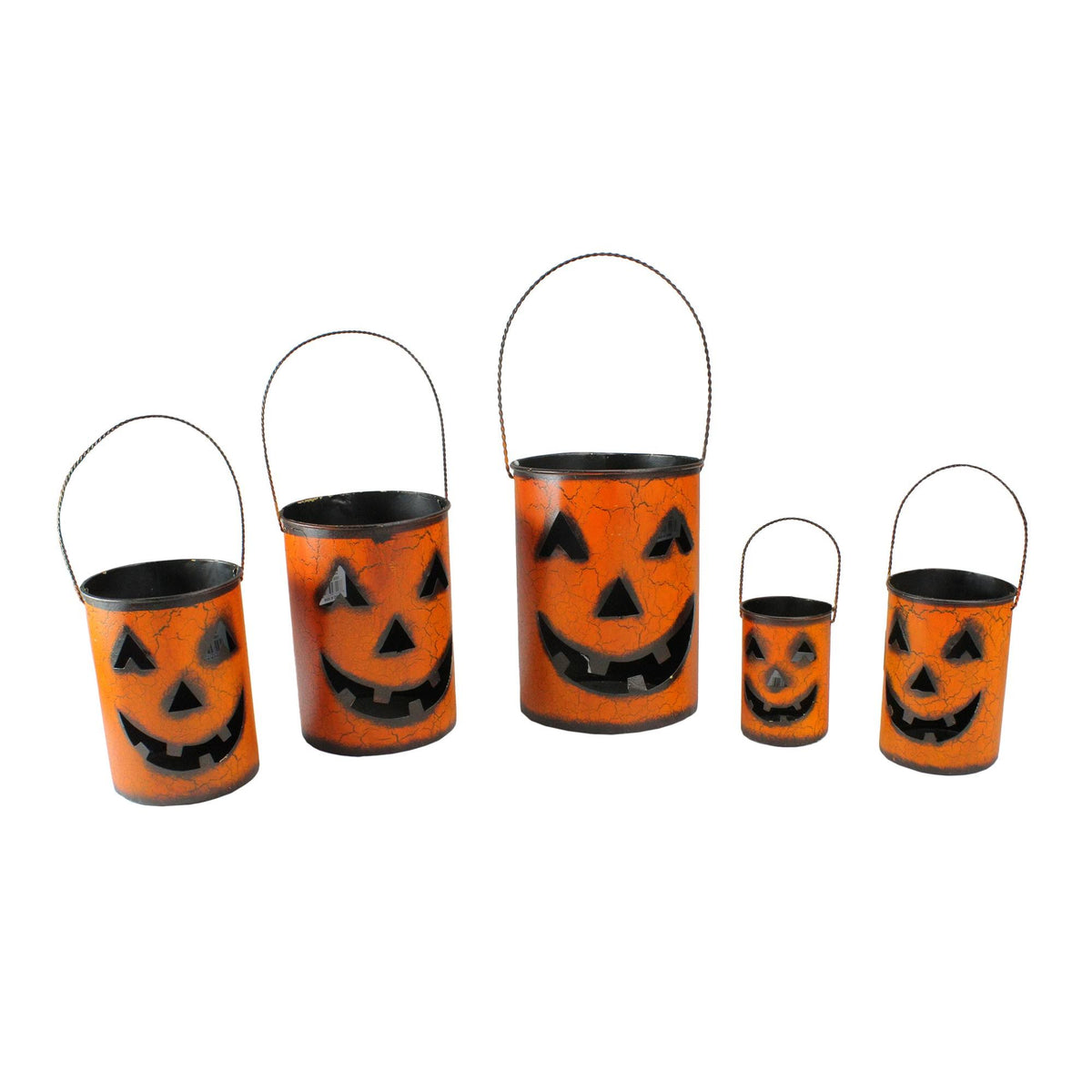 Set of 5 Nesting Pumpkin Halloween Container Baskets P46102