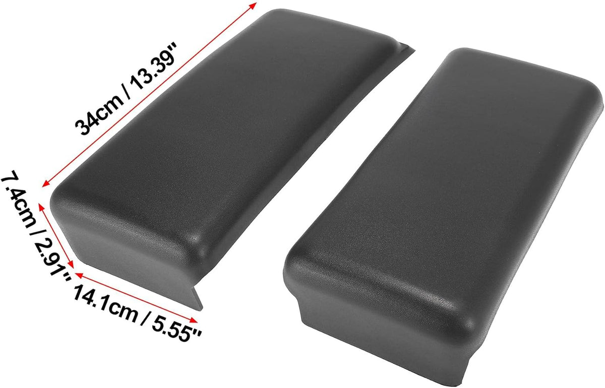 1 Pair Black Plastic Car Front Bumper Guards Pads V17728