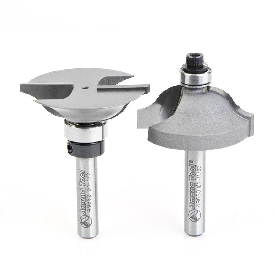 Carbide Tipped 2-Piece Ogee Stile and Rail 1/4 inch Shank Set Y632277
