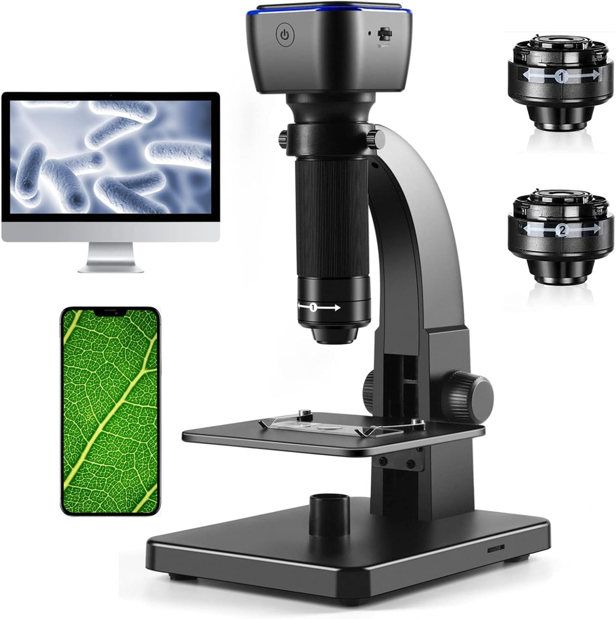 Digital Microscope, 2000X WiFi USB Connection 11 LEDs S94566