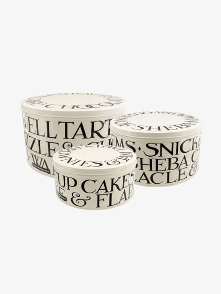 Black Set of 3 Cake Tins M390973