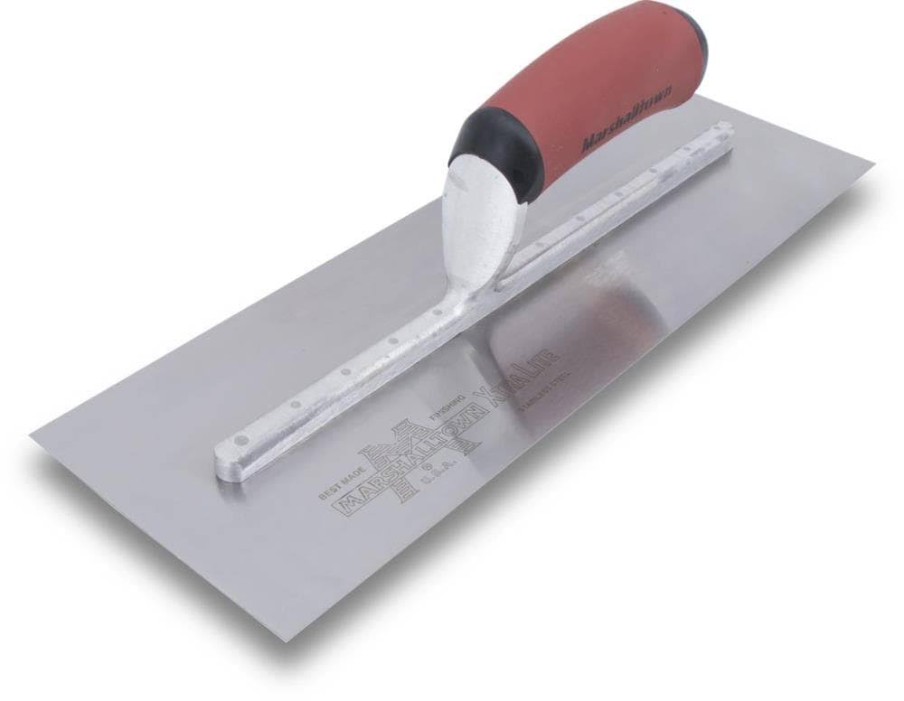 13 in. x 5 in. Stainless Steel Curved Finishing Trowel V7448