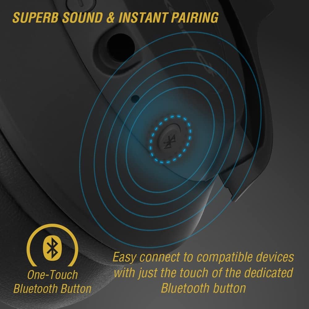 Black Wireless Over Ear Noise Cancelling Headphones R6554