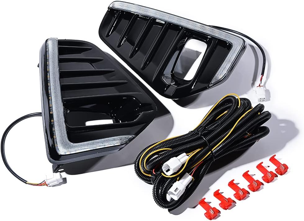 LED DRL Daytime Running Light Turn Signal Indicator Lamps Amber White 60W J2613