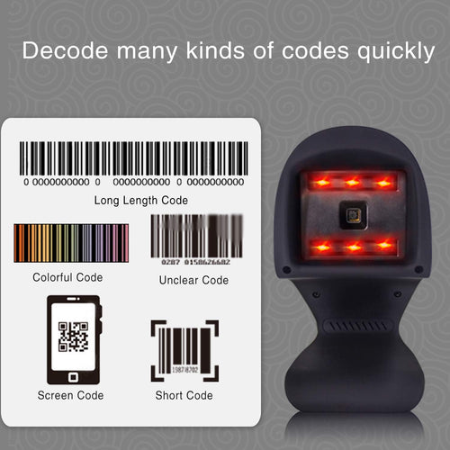 2D 1D Omnidirectional Barcode Scanner with USB Cable C4513