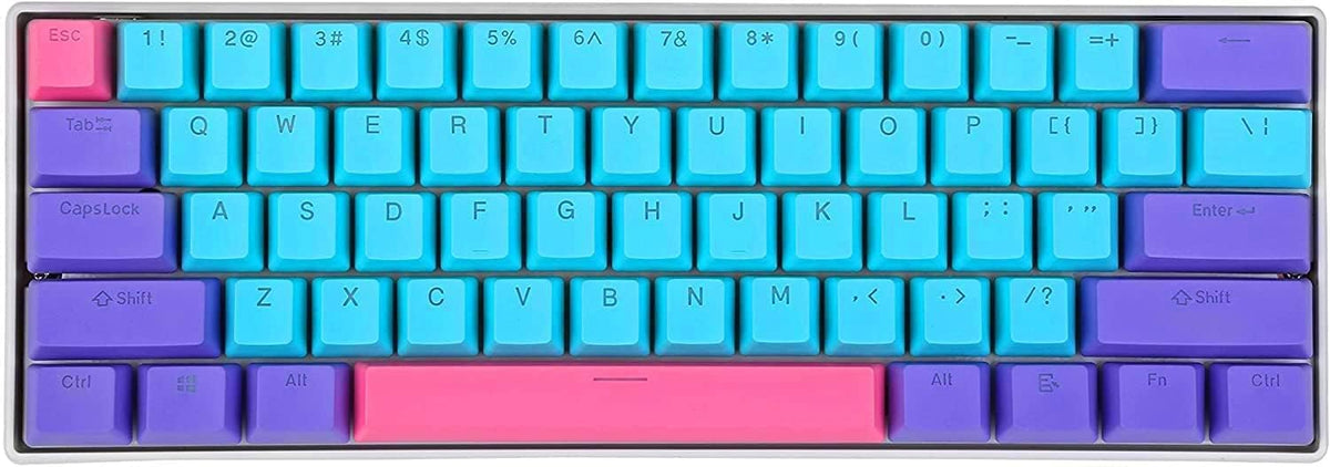 61 Hot Swappable Mechanical Keyboard Cherry MX Blue Switch PBT Keycaps G879788