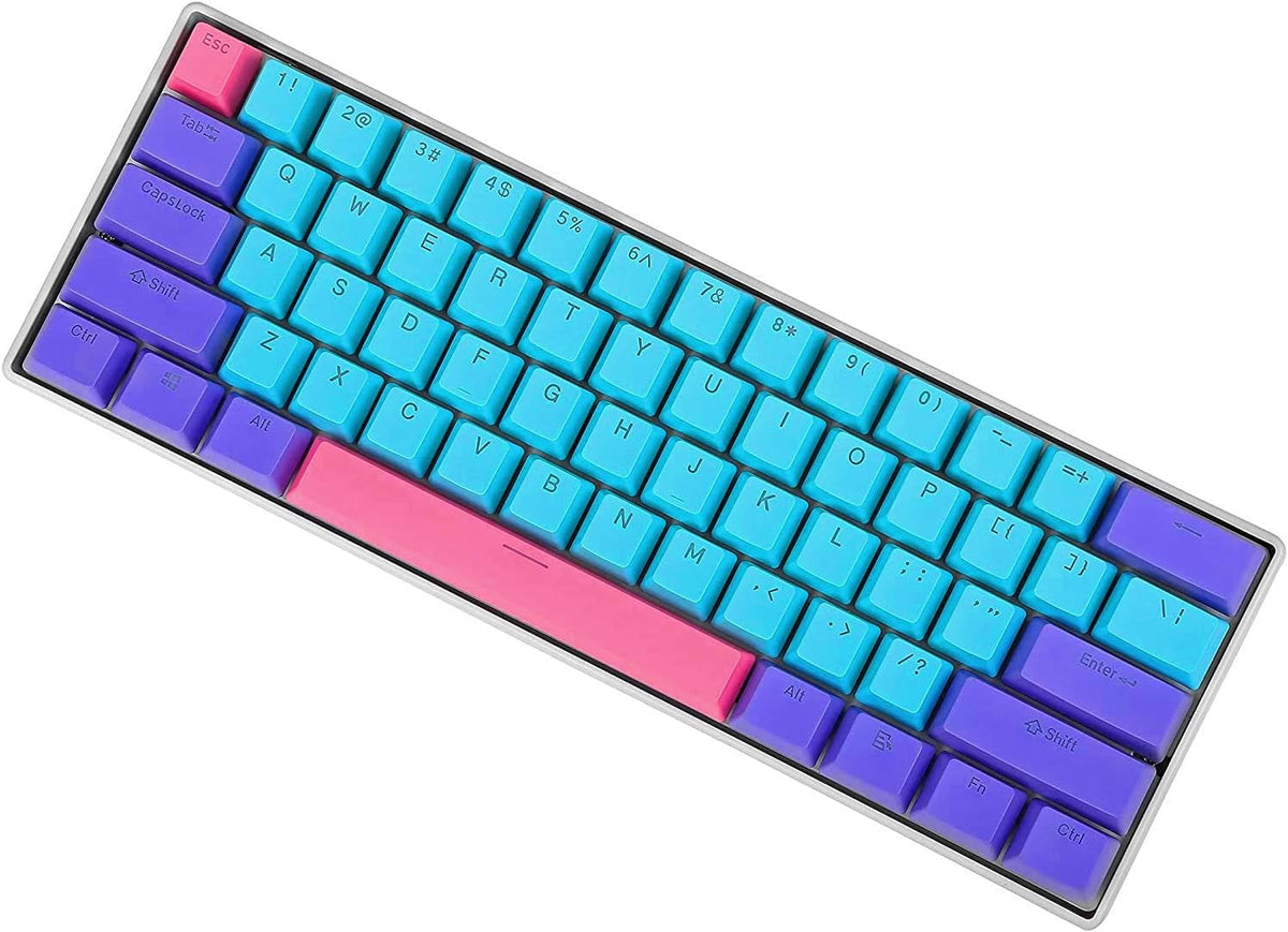 61 Hot Swappable Mechanical Keyboard Cherry MX Blue Switch PBT Keycaps G879788