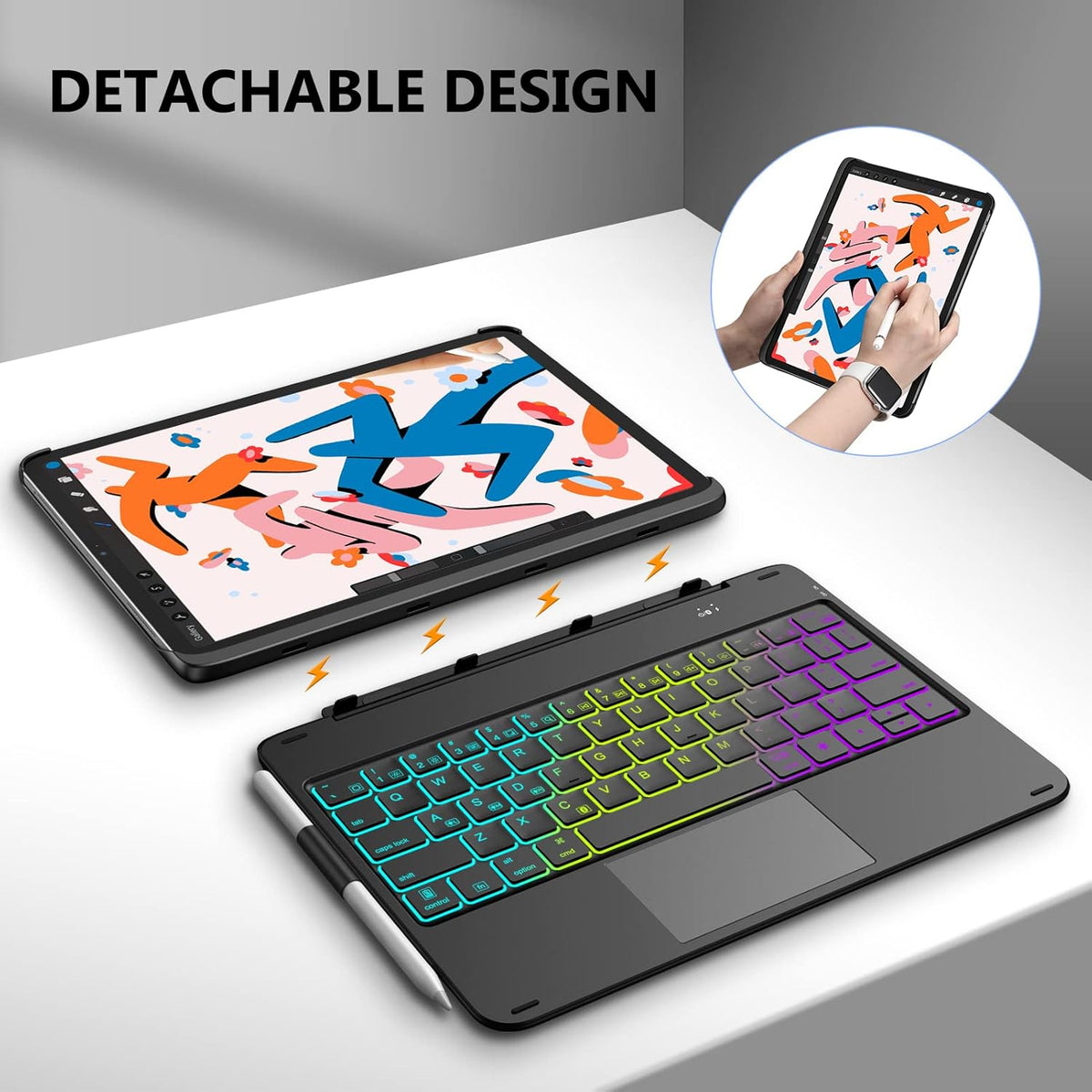 Touchpad Keyboard Case for iPad Pro 11 inch, Black S664