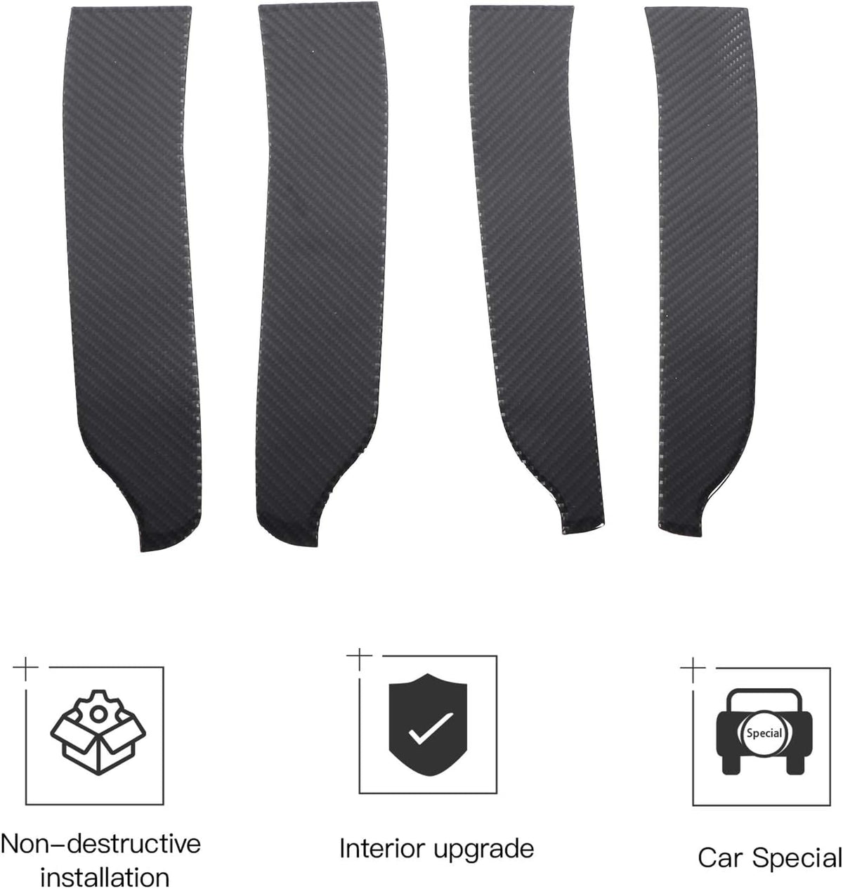 ABS Door Handle Armrest Trim Cover 4 pcs I59924