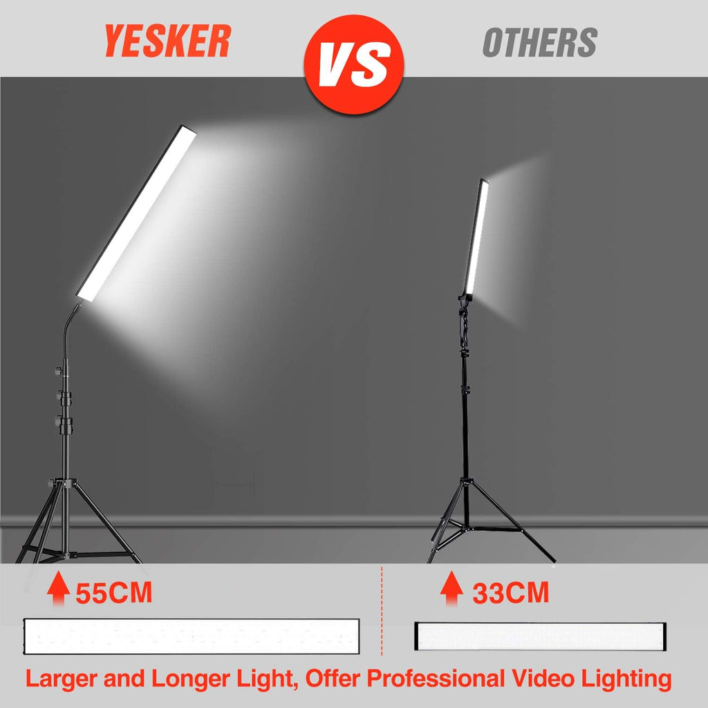 LED Video Lighting Adjustable Photography Studio Light Kit 5500K with Tripod Stand R910