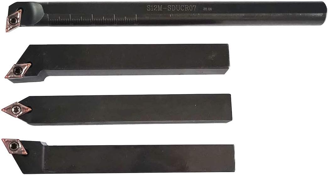 1/2 Mini Lathe Indexable Carbide Turning Tool Holder Bit Set H41605
