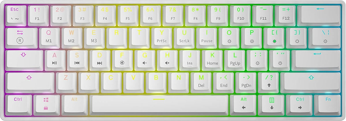 61 Keys Multi Color RGB Illuminated LED Backlit Wired Mechanical Gaming Keyboard A5282