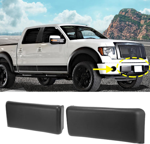1 Pair Black Plastic Car Front Bumper Guards Pads V17728