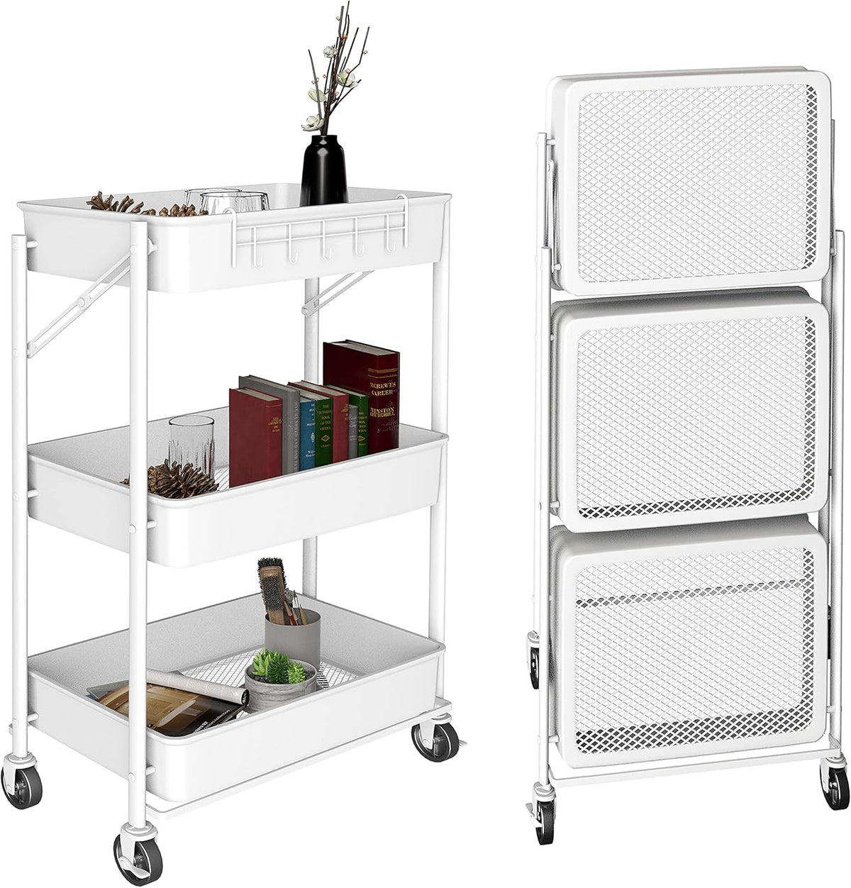 3 Tier Rolling Cart with Wheels U996