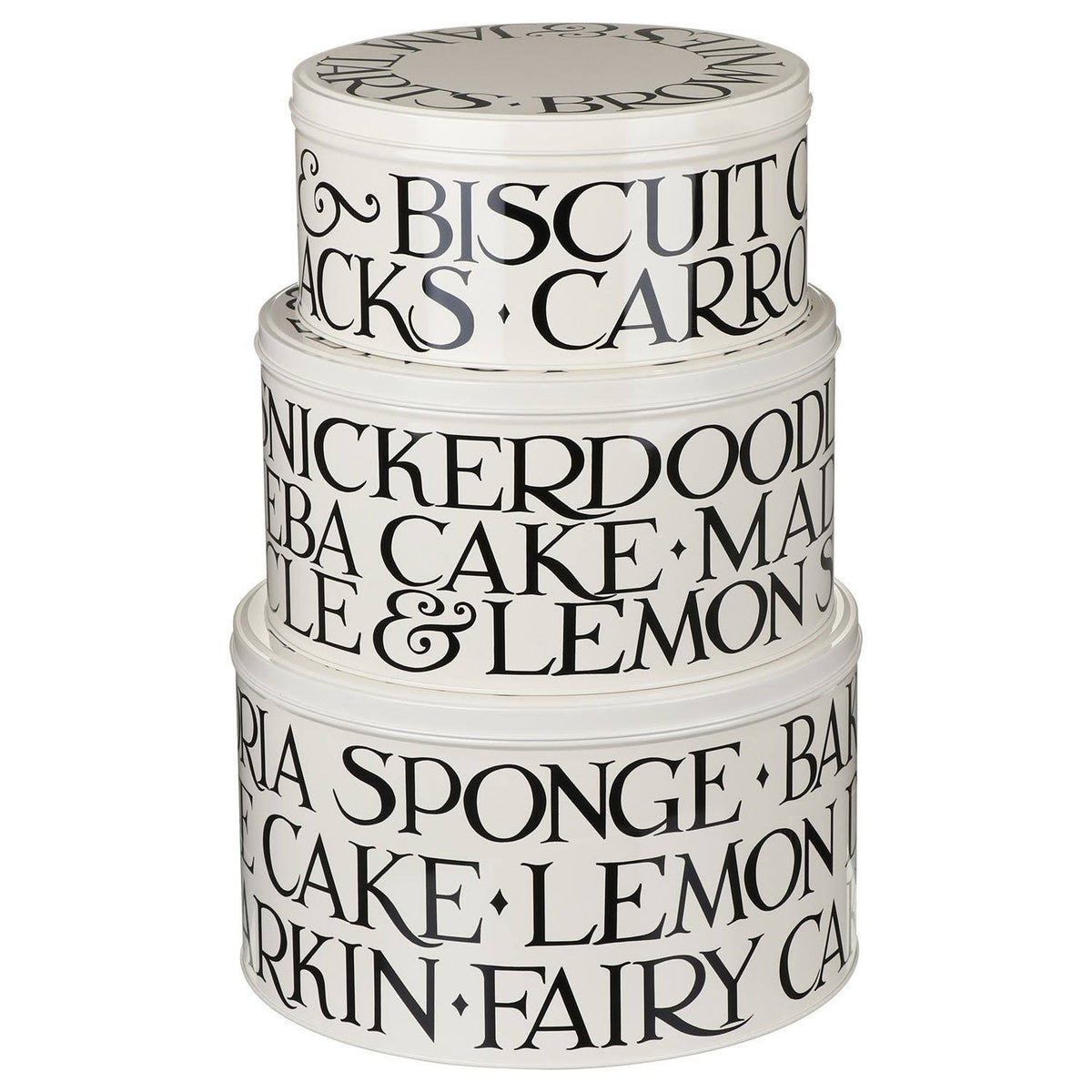 Black Set of 3 Cake Tins M390973