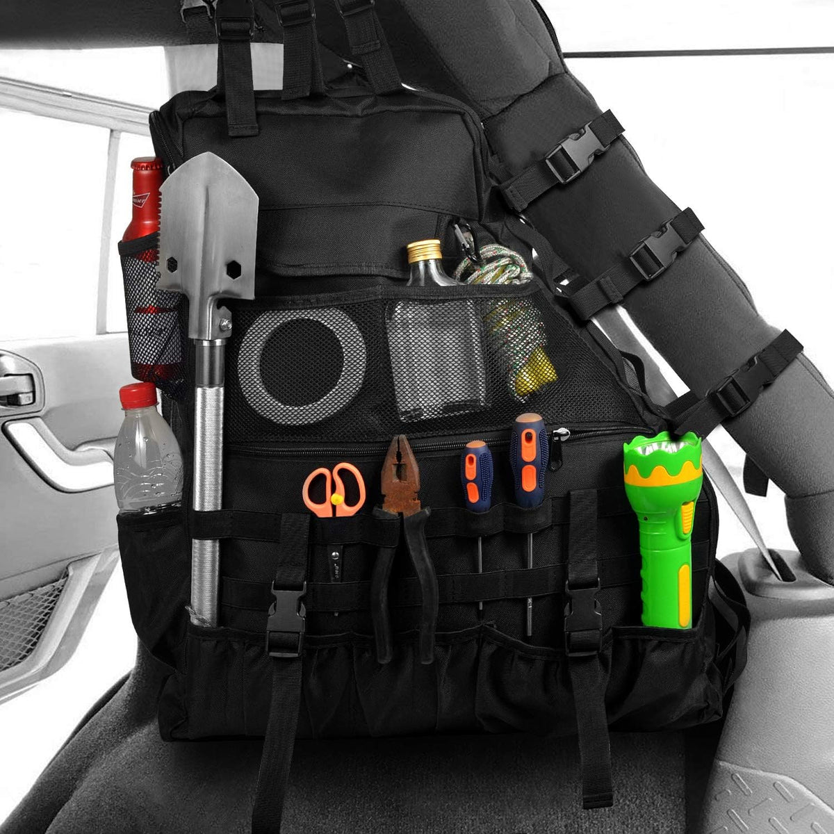 Roll Bar Storage Bag Cage with Multi-Pockets & Organizers X50949
