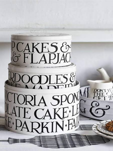 Black Set of 3 Cake Tins M390973