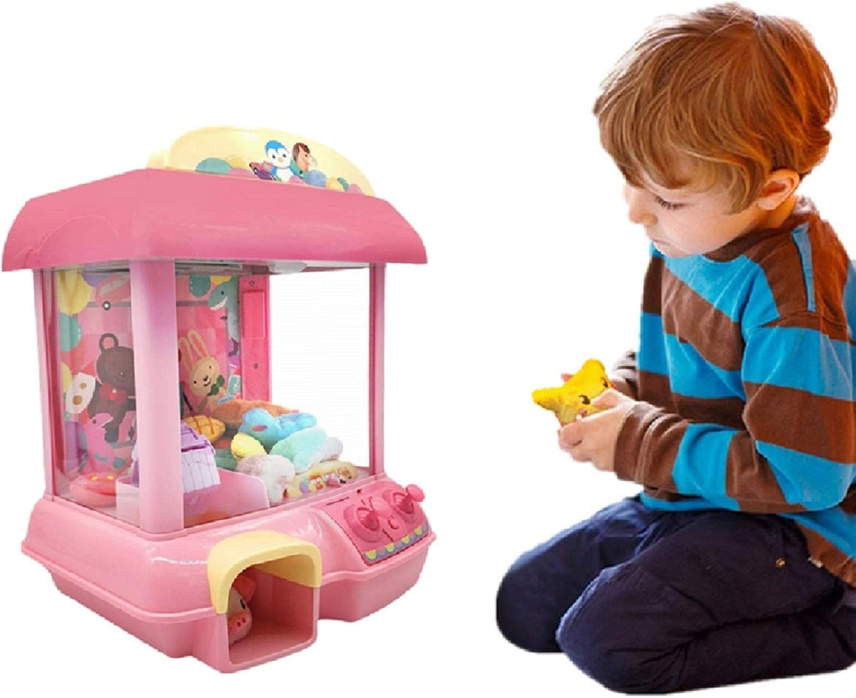 Claw Machine with 12 Dolls, Remote Control, USB Cable, Pink G581513