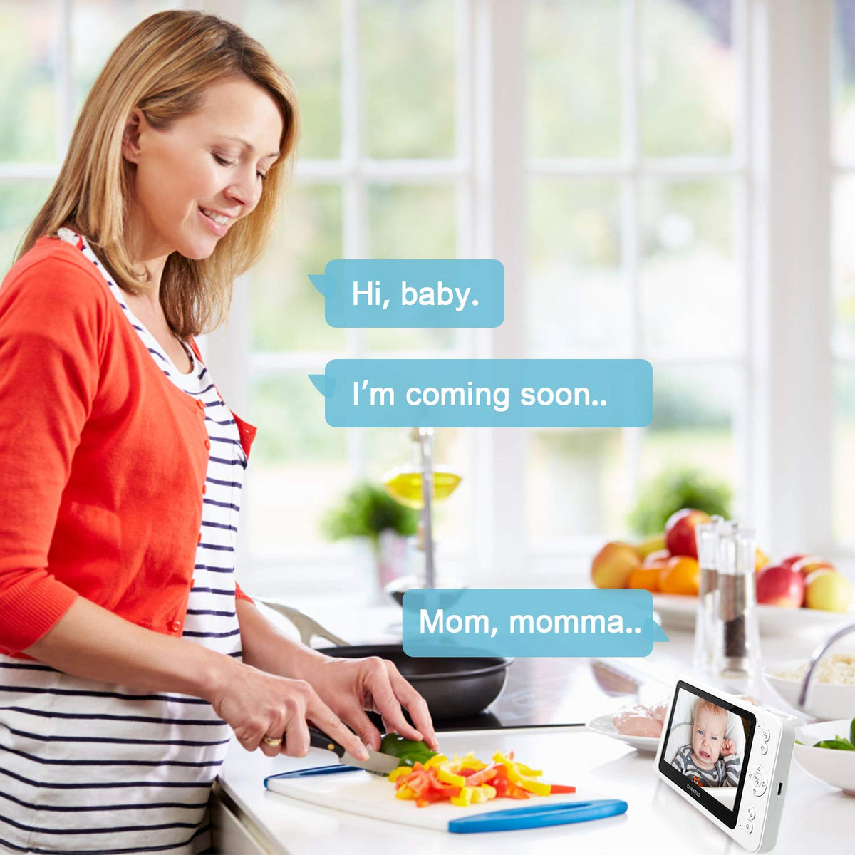 Video Baby Monitor with Pan-Tilt-Zoom Camera and Audio W9640