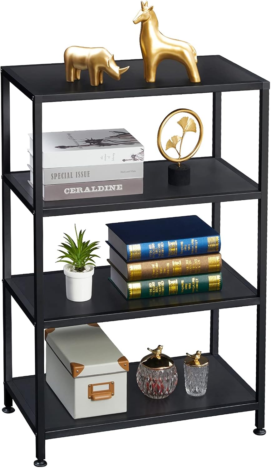 4 Tier Rustic Bookshelf Metal Frame V44563