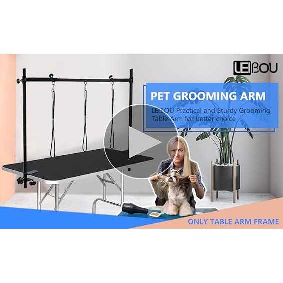 Dog Grooming Table Arm with 3 Noose and Clamp A7370
