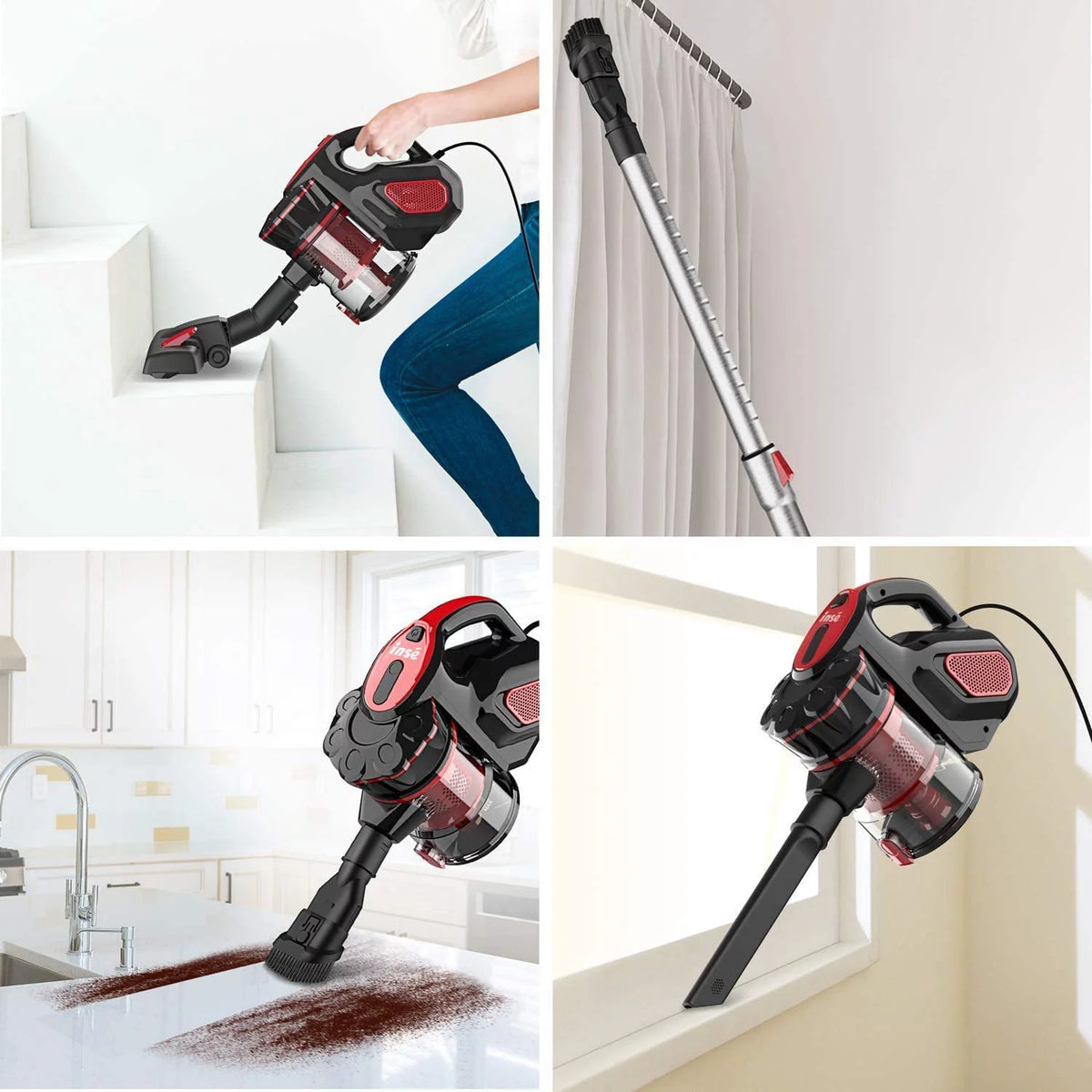 Corded Stick Vacuum Cleaner 18KPA 600W 3 in 1 Handheld U75387