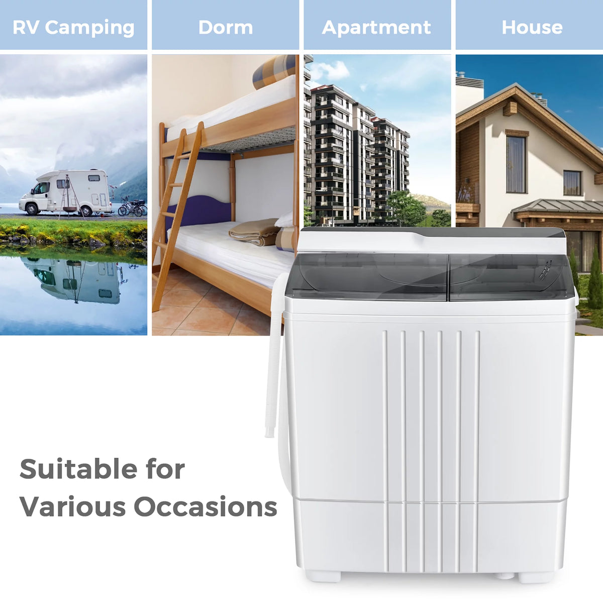 Portable Compact Mini Twin Tub Washing Machine S870