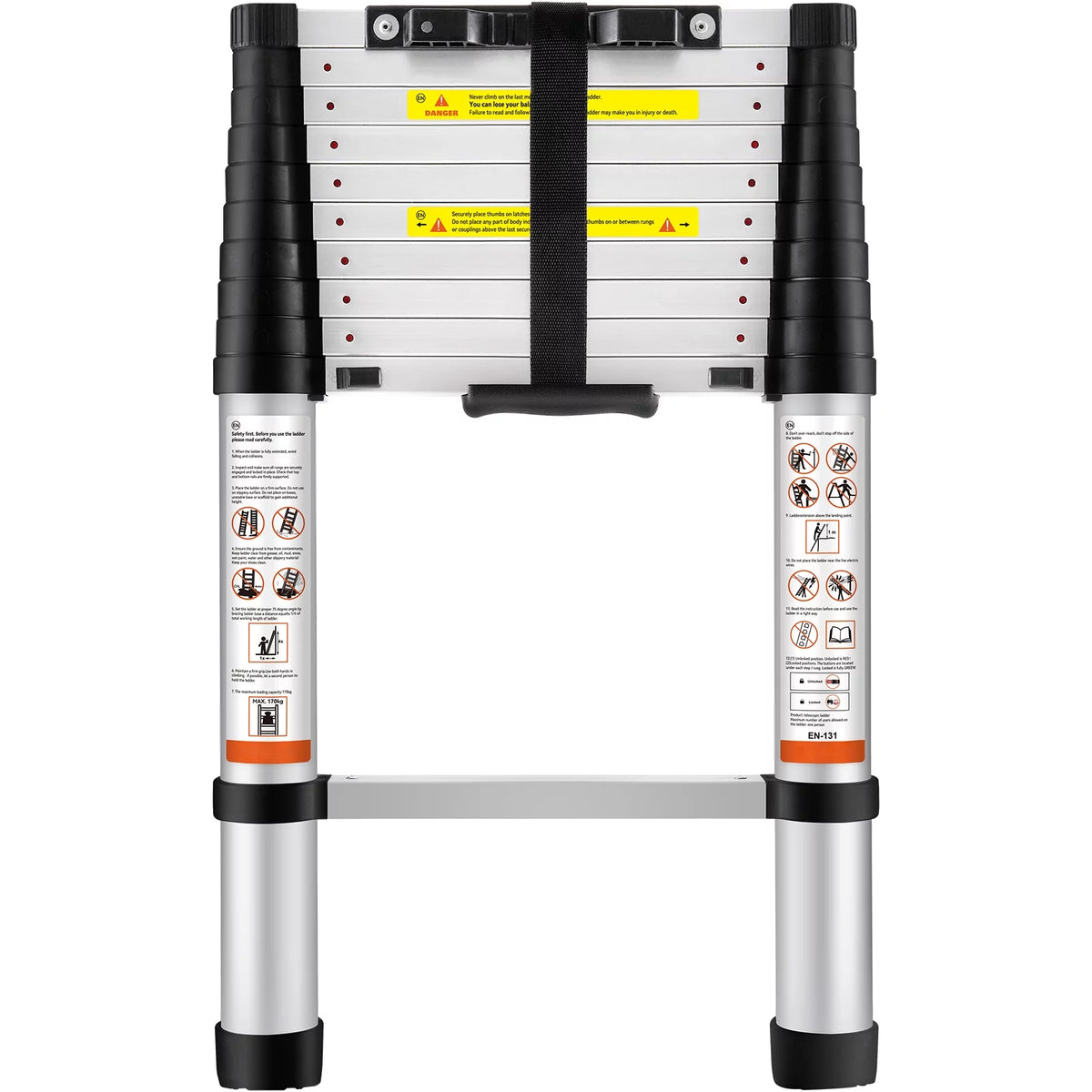 10.5FT Aluminum Telescoping Ladder Z133916