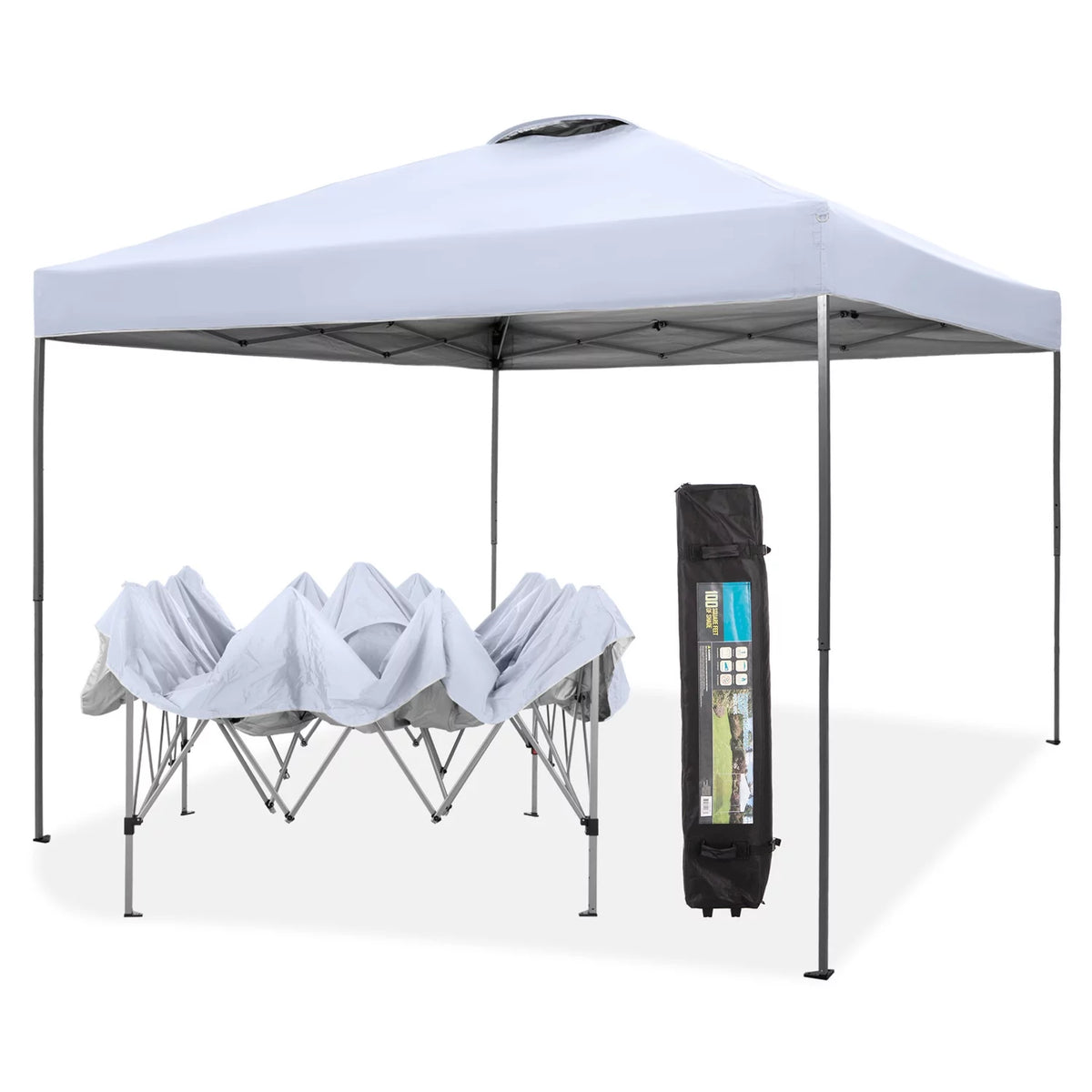 10x10ft Blue Pop-up Canopy Tent with Wheeled Bag B3105