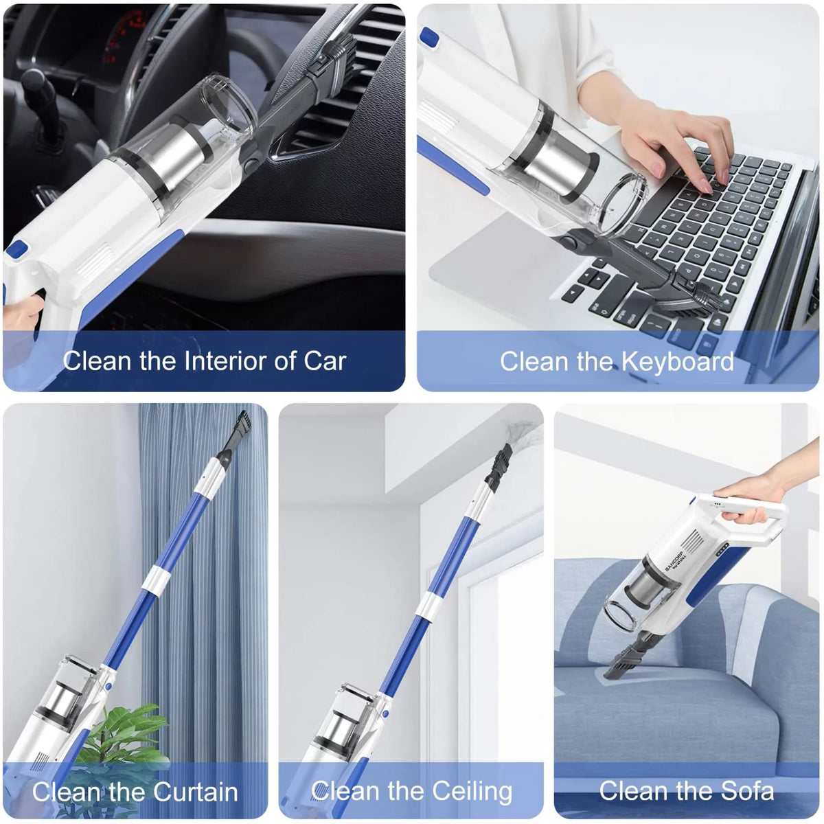Cordless Stick Vacuum Cleaner 4 in 1 Handheld Vacuum M34075