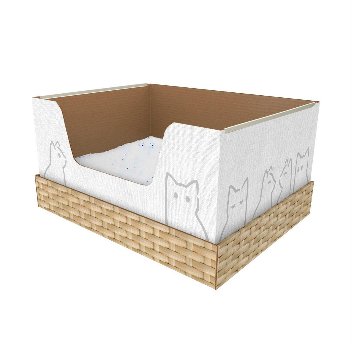 Silica Litter with Disposable Cat Litter Box S54651