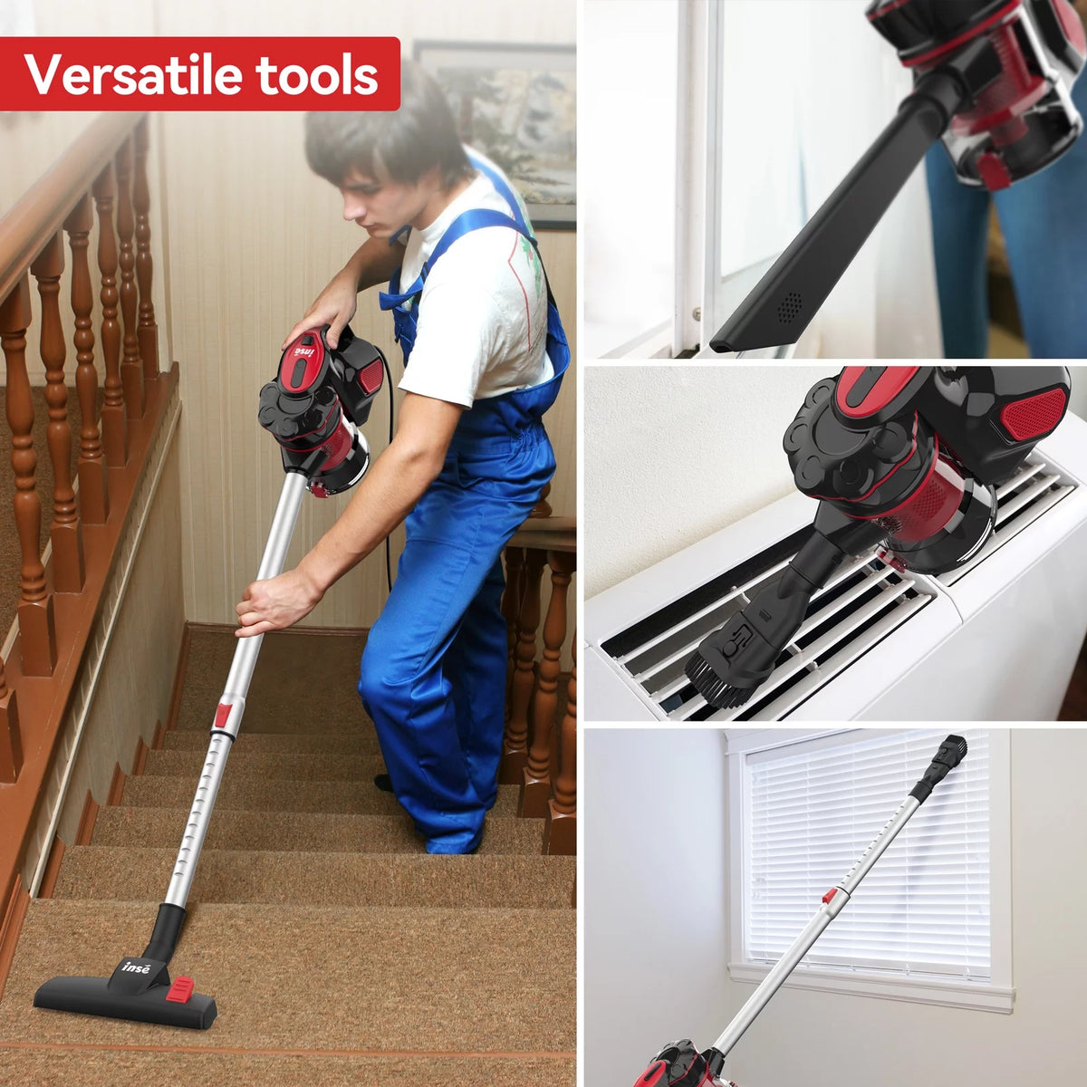 Corded Stick Vacuum Cleaner 18KPA 600W 3 in 1 Handheld U75387