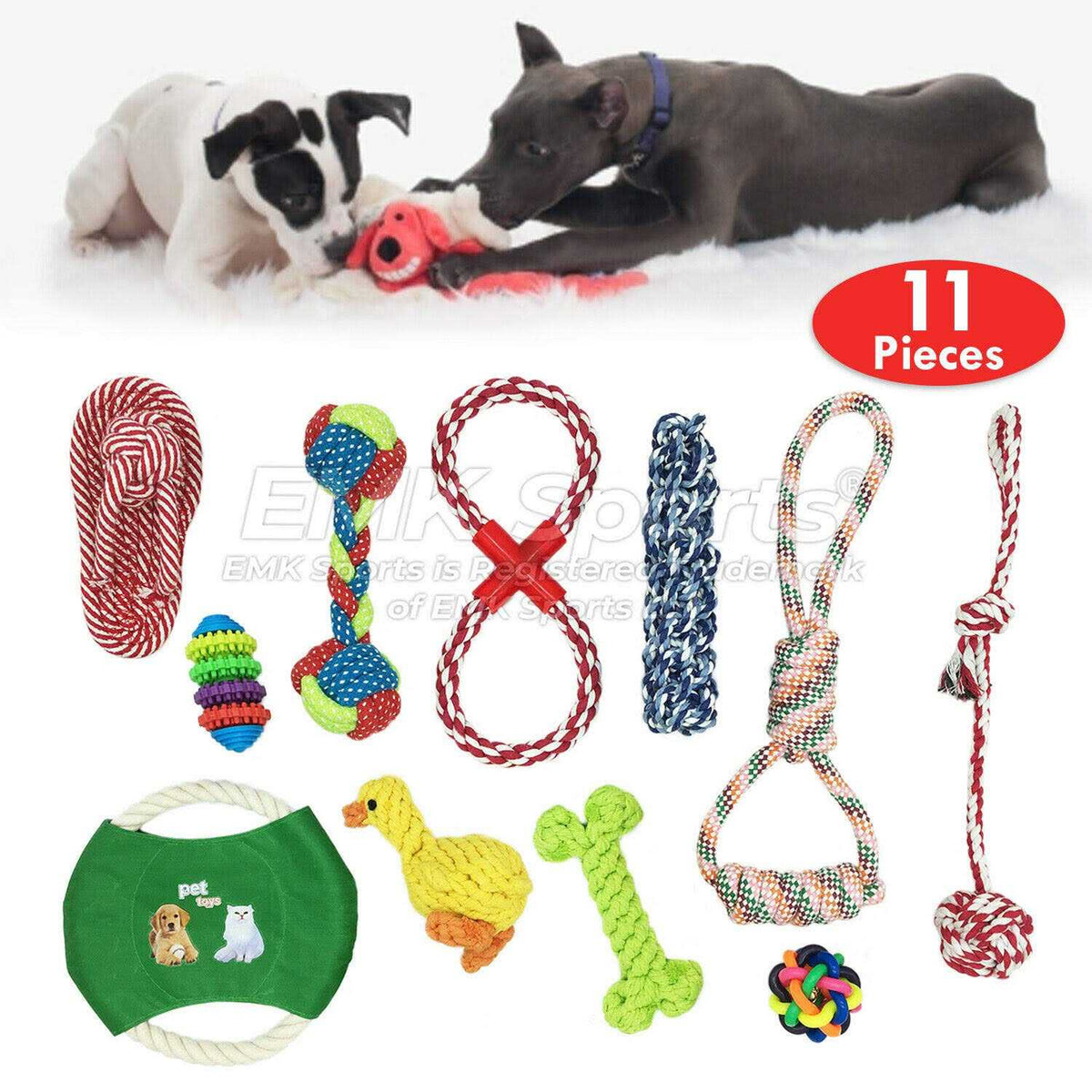 Dog Rope Toys Pack of 11 Teething Toys K94770