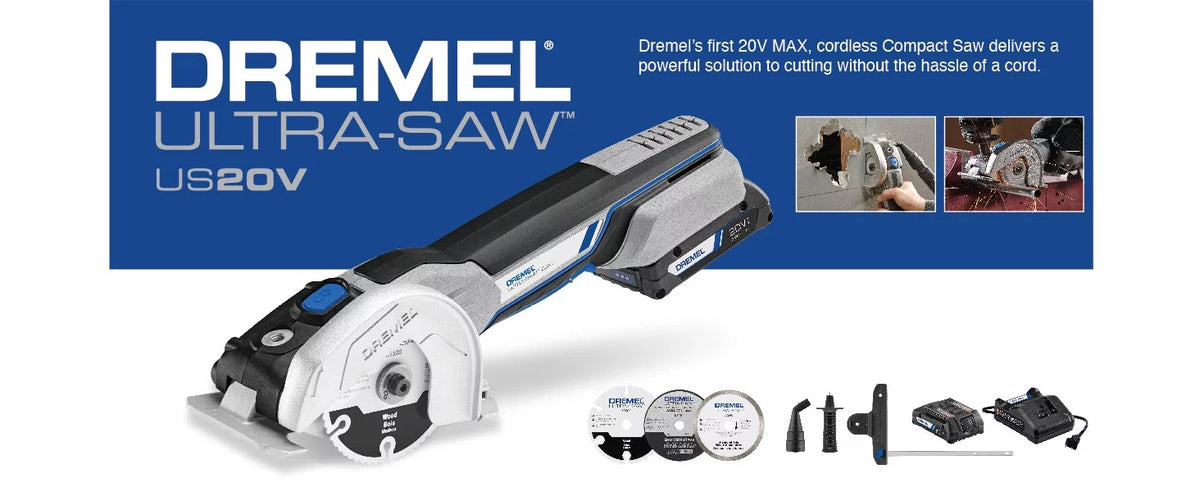 20V Max Cordless Ultra-Saw Tool Kit with Cutting Wheels & Storage Bag I822