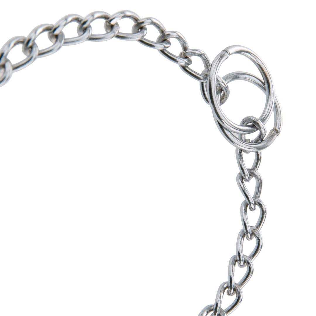 Choke Chain Collar Silver Lightweight Steel Dog Small/Medium W149