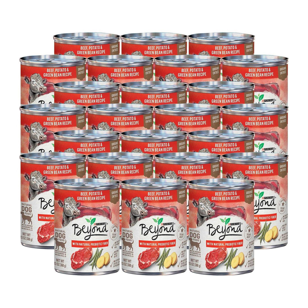 Grain Free Beef Potato & Green Bean Recipe Ground Entree Wet Dog Food 13 Ounce Y1306