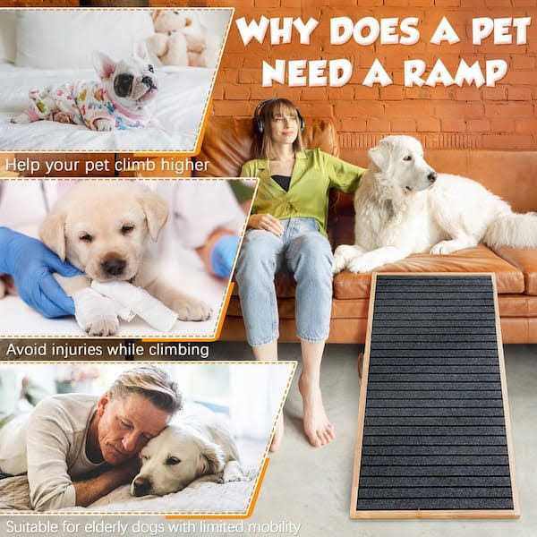 Folding Dog Ramp 4-Level Height Adjustable Non-slip U30493