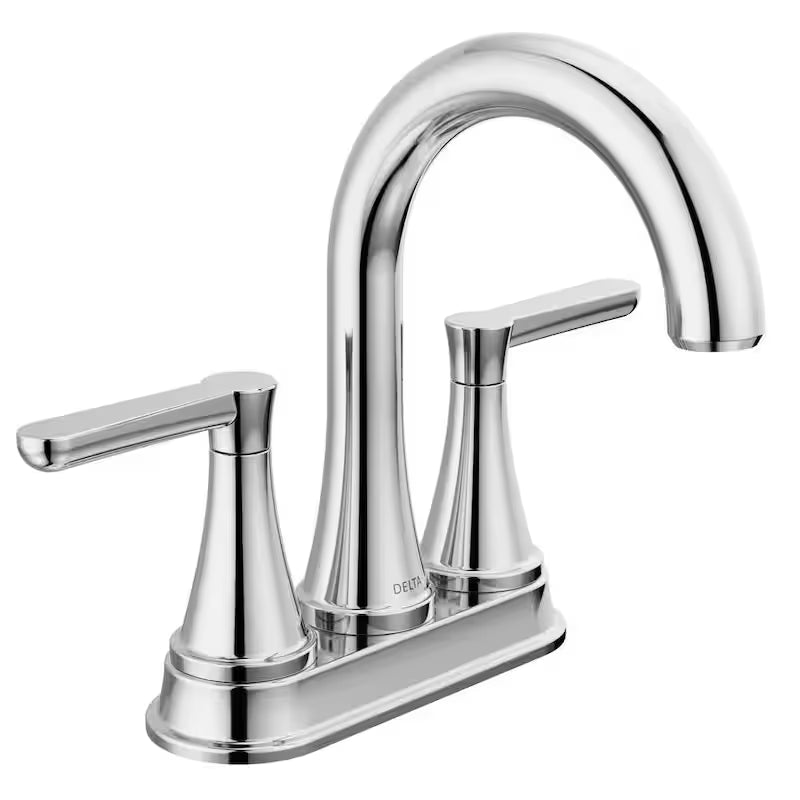 4 in. Centerset Double Handle Bathroom Faucet Polished Chrome C446586