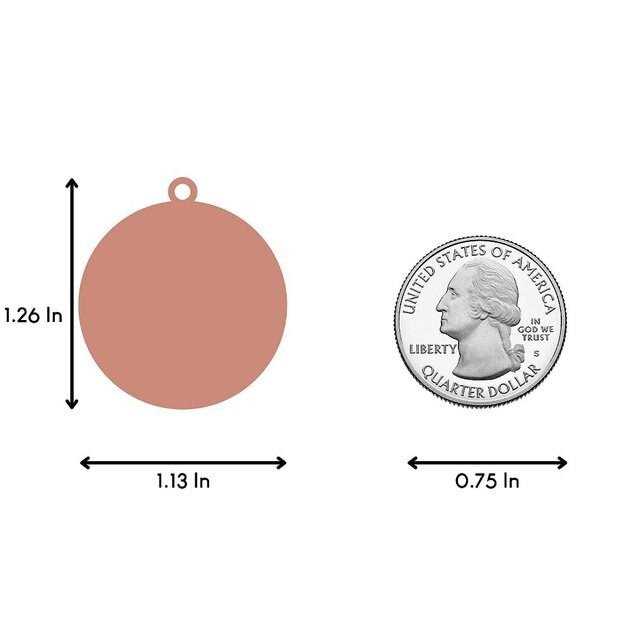 Rose Gold & White Pet ID Tag K281