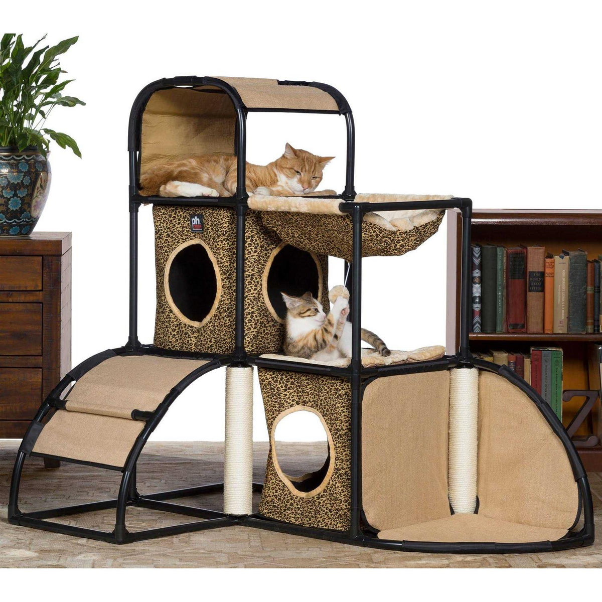 Leopard Print Cat Home C404